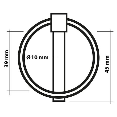 Perno di bloccaggio 10mm con anello