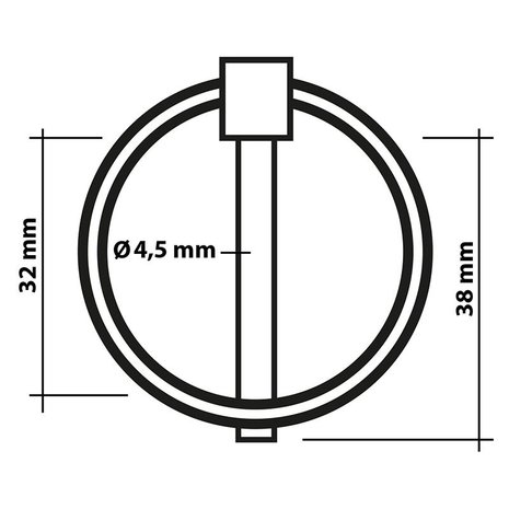 Perno di bloccaggio 4,5mm con anello x2 pezzi
