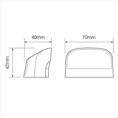 Luce targa 12 24V 70x42mm LED