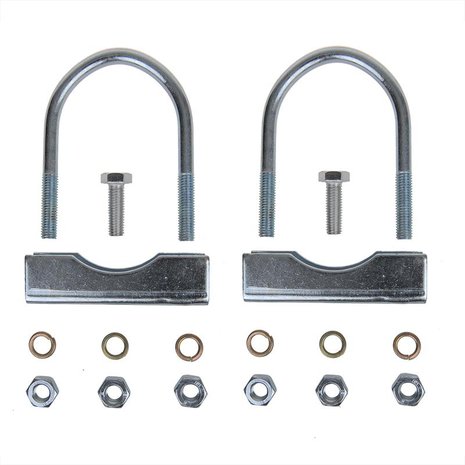 Staffa a U rotonda 60 70mm per morsetto ruota anteriore - set da 2 pezzi