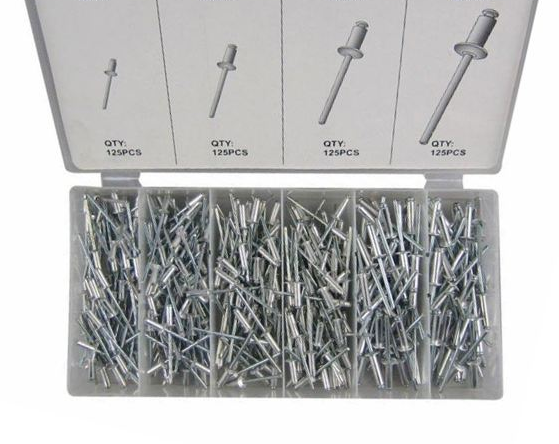 Assortimento rivetti ciechi 500 pezzi