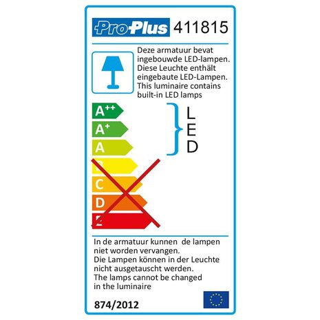 Apparecchio per montaggio a plafoniera 24 LED 12V 320lm 38x208x127mm