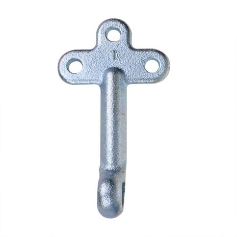 Gancio valvola n. 1 a sinistra 170mm con occhiello avvitabile