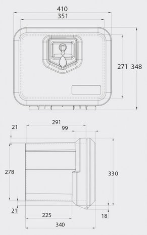 Cassetta degli attrezzi Welvet 28,5L / 34,0x41,0x34,8cm