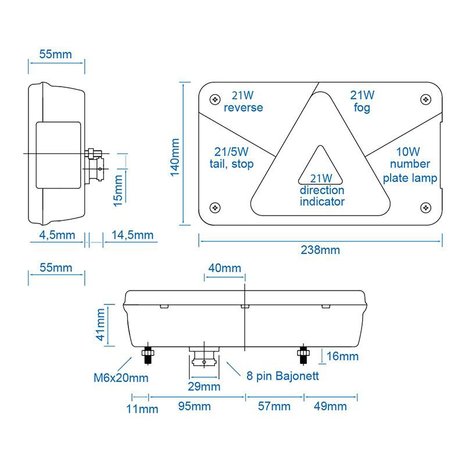 Fanale posteriore destro Aspock Multipoint V