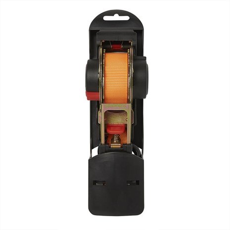 Cinghia di ancoraggio con cricchetto + 2 ganci 350cm 320kg avvolgimento automatico