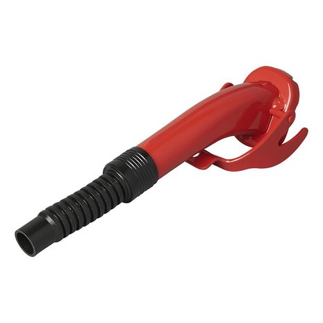 Versatore rosso metallico flessibile adatto per benzina e diesel