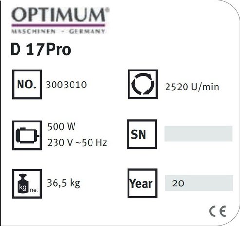 Trapano da tavolo diametro 16mm, 565x275x840mm