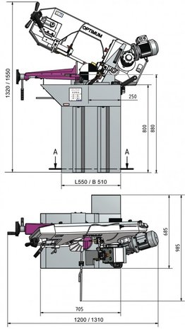 Sega a nastro stazionaria diametro 170mm - 400V