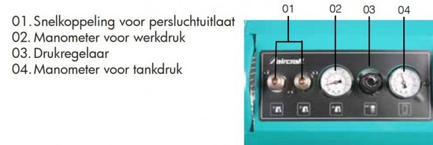 Tubo flessibile compatto per compressori da 10 bar, 10 litri