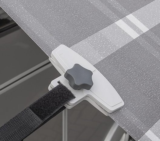 Clip di montaggio per tendalino anti-sventolamento - set da 2 pezzi
