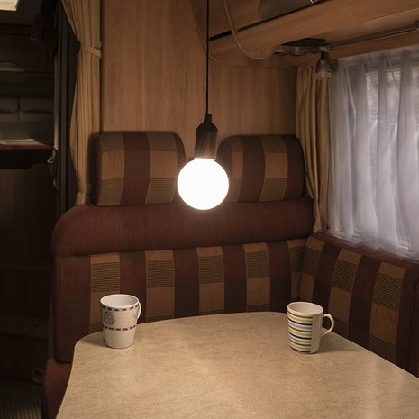 Lampada retrò XL motivo legno con cavo 90cm