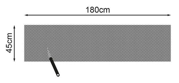 Tappetino antiscivolo nero 180x45cm