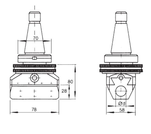 Testa di foratura universale automatica DIN69871 SK