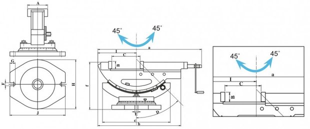 Morsetto macchina meccanico a 2 assi - super aperto 110mm