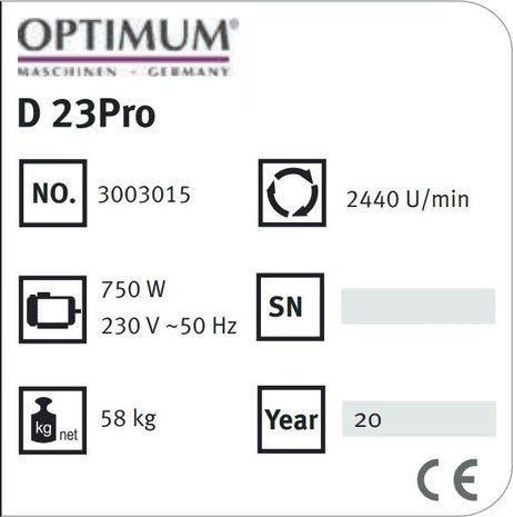 Trapano da tavolo diametro 25mm - 615x330x1015mm