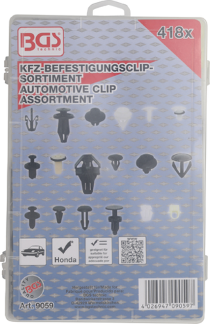 Assortimento clip di fissaggio veicoli Honda 418 pz