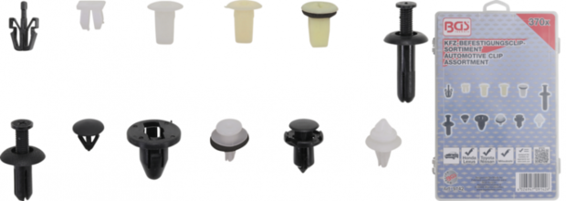 Assortimento clip di fissaggio veicoli Mitsubishi 370 pz