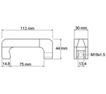 Gancio per estrattore iniettore, 13 mm