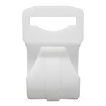 Clip per tenda per palo tenda 20-25mm con fessura bianco