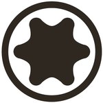 Inserto attacco esagono esterno (1/4) profilo a T (per Torx)