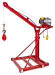 Gru mobile 500 kg con verricello elettrico 230v