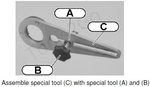 Porta puleggia dell'albero a gomiti e set di utensili rotanti per BMW 2.5D