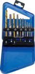 Serie di estrattori e punte con taglio sinistro HSS nitruro di titanio 2 - 7,5 mm 10 pz