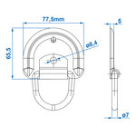 Trogolo di ancoraggio 76x66mm