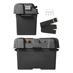 Scatola batteria 35x18x23cm 2x USB - 1x presa 12V - Voltmetro - 2x spina Anderson