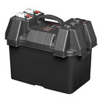 Vano batterie 30x20x20 cm 2x USB - 1x presa 12V - Voltmetro - 2x connettori Anderson