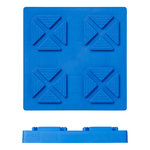 Piastre di base impilabili 21x21x3 3cm - set da 4 pezzi