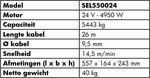 Argano 24V, 5443kg 4,95kw 26m IP68