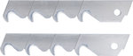 Serie di lame trapezoidali ad uncino segmentate 5 pz