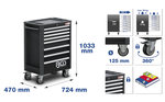 Carrello portautensili Profi Exclusive 8 cassetti con 259 utensili + 1 Fungo riscaldante a gas