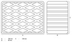 Tampone in gomma per piattaforme di sollevamento 160 x 120 x 80 mm