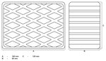 Tampone in gomma per piattaforme di sollevamento 160 x 120 x 80 mm