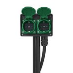 Picchetto da giardino Schuko 4 vie 2M 3x2 5mm²