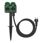 Picchetto da giardino Schuko 4 vie 2M 3x2 5mm²