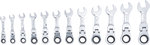 Serie di chiavi combinate a cricchetto extra corto 8 - 19 mm 12 pz