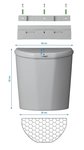 Contenitore per rifiuti con coperchio 10L per roulotte camper