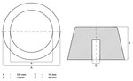 Tampone in gomma per piattaforme di sollevamento diametro 105mm