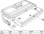 Inserto per valigetta rigida per attrezzi 2 cassetti per BGS 2002