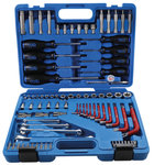 Cassetta degli attrezzi 1/4 + 1/2 Profilo E / profilo a T per Torx 84 pezzi
