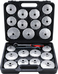 Serie di chiavi per filtro dell'olio alluminio pressofuso 12,5 mm (1/2) 23 pz