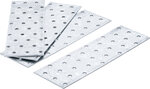 Assortimento piastre forate in acciaio 200 x 60 x 2 mm 4 pz