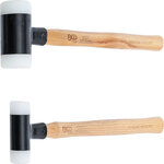 Serie di mazzuole manico Hickory antirimbalzo Ø 30/ 45 mm Ø 300 / 550g 2 pz