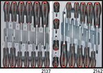 Carrello portautensili rosso a 8 cassetti con 376 utensili