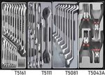 Carrello portautensili nero a 8 cassetti con 258 utensili