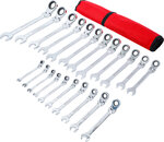 Serie di chiavi combinate a cricchetto teste flessibili 6 - 32 mm 22 pz